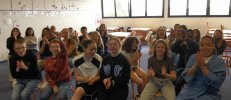 Elèves de la chorale du collège Emile Zola de Giberville